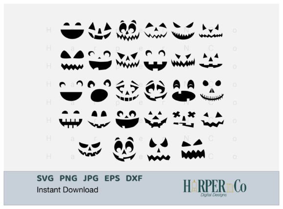 Download Halloween Pumpkin Face SVG, Template PNG - Pumpkin face svg Collection