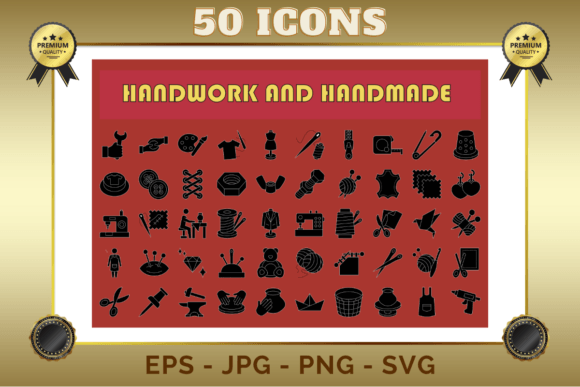 Download Handwork &amp; Handmade Glyph Icons - Hand Collection