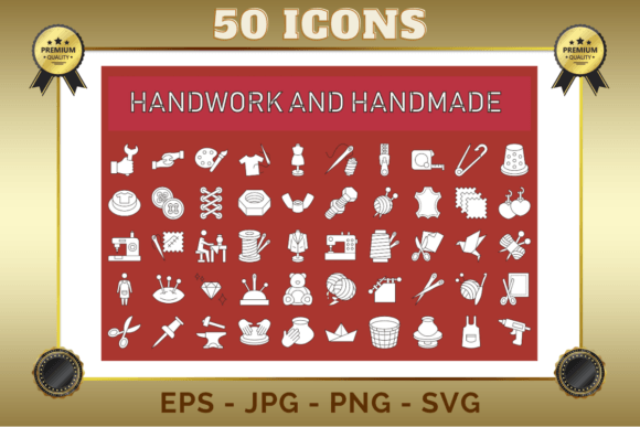 Download Handwork &amp; Handmade Outline Icons - Hand Collection